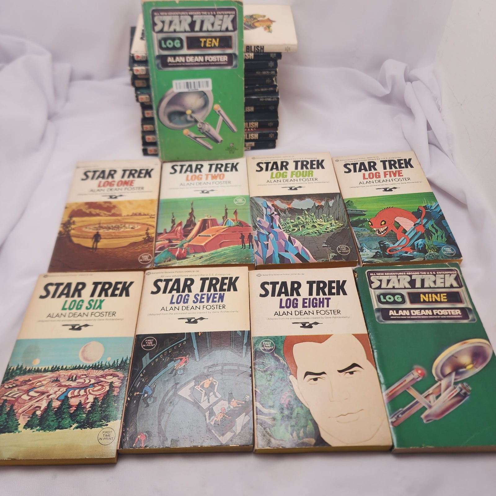 1960s James Blish Star Trek book lot and Log book series (incomplete)