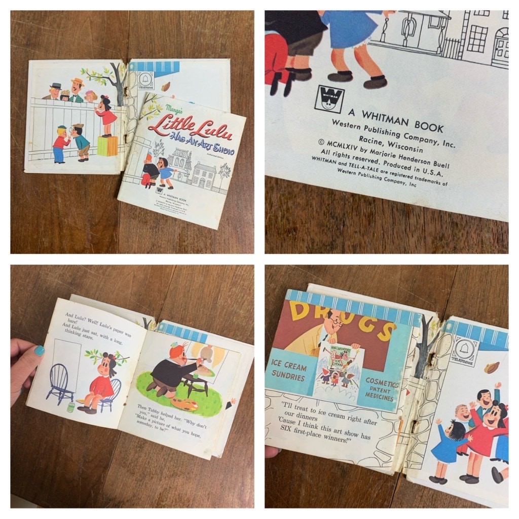 Bundle of 5 VINTAGE 1930s-1960s Children Story Books DIY REPURPOSE Shelf Decor