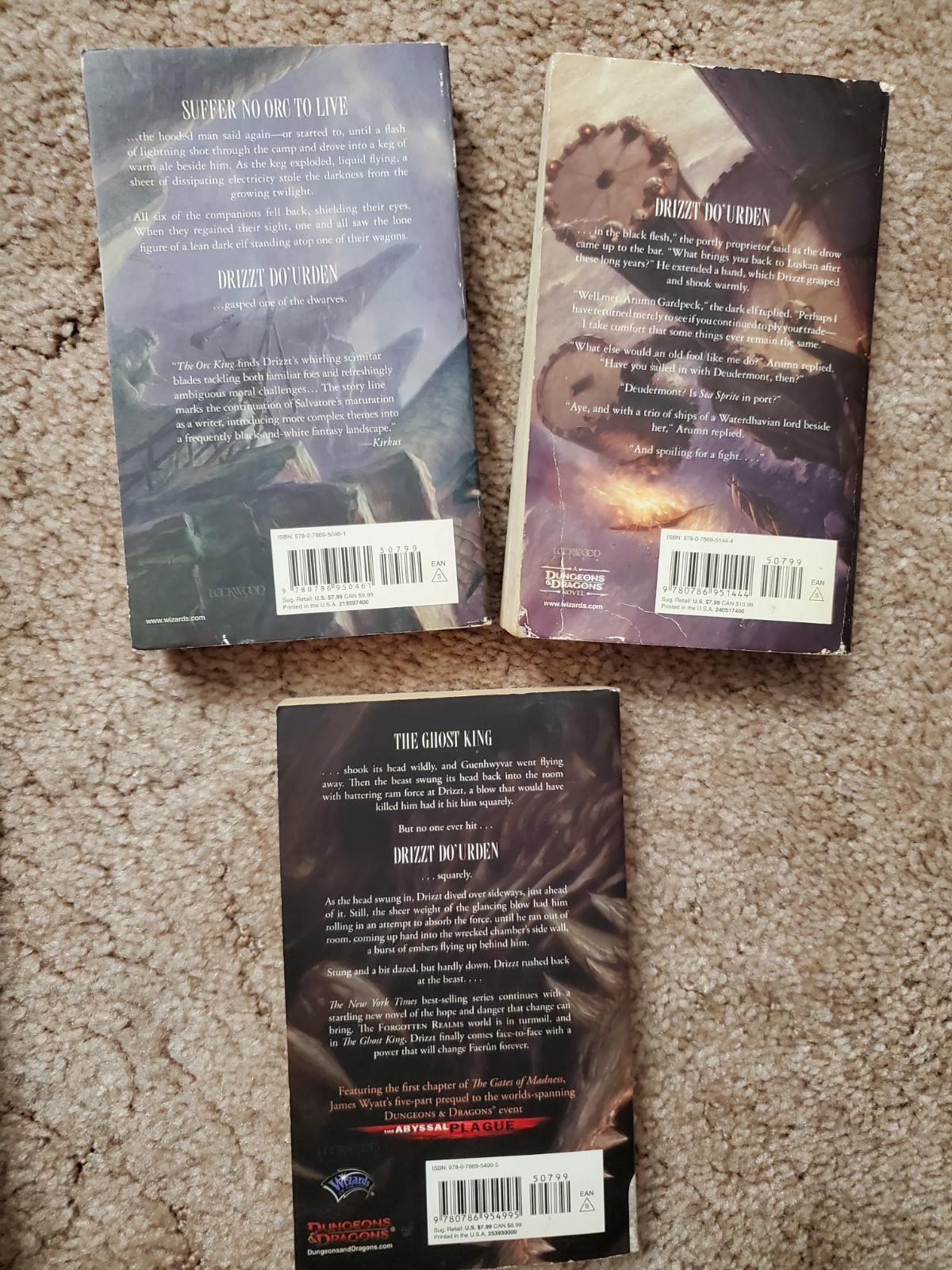 Forgotten Realms Transitions Trilogy 1-3 R.A. Salvatore Paperback Book Lot