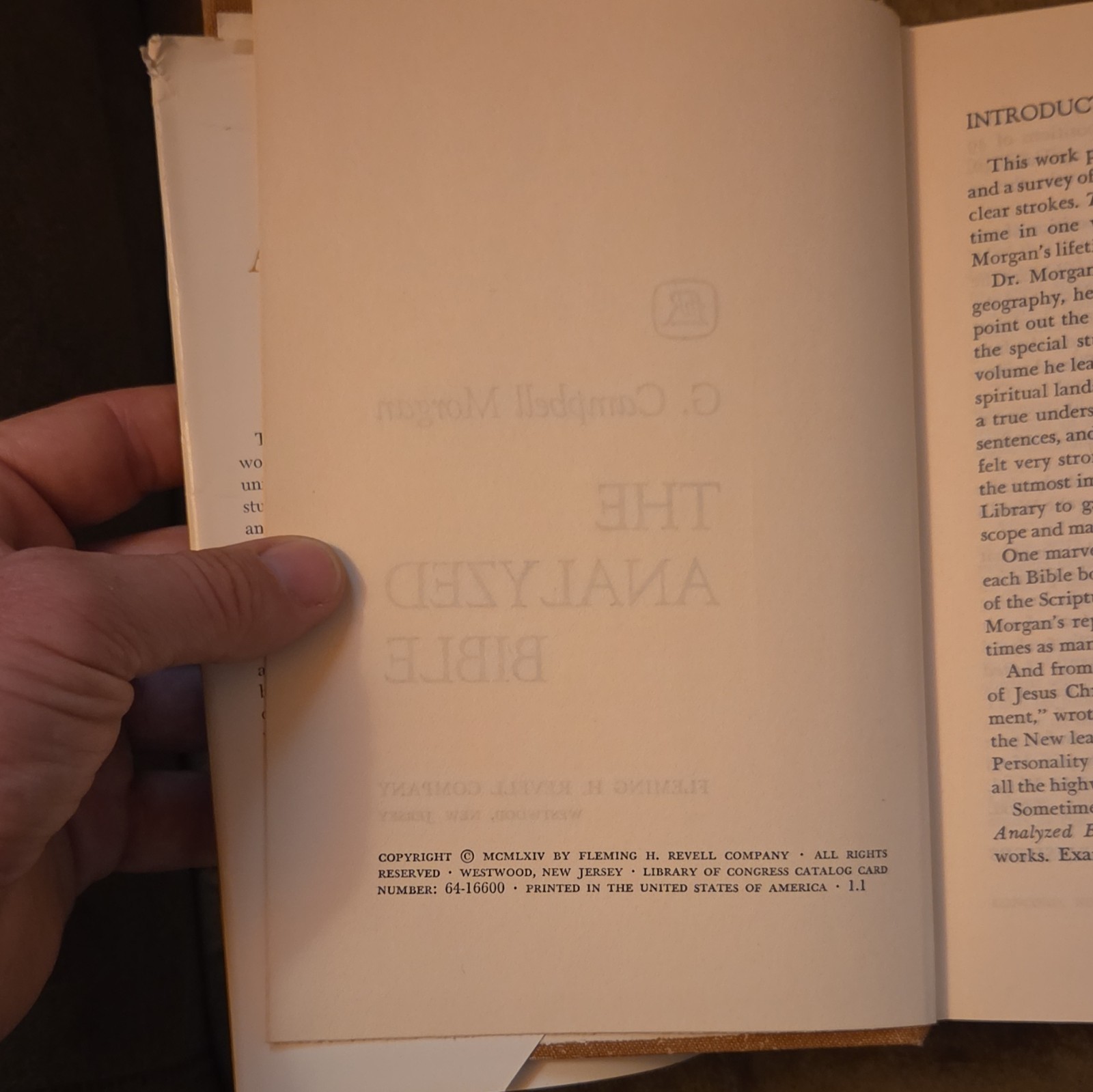 g campbell morgan the analyzed bible hc w/ dust jacket fleming h revell 1964