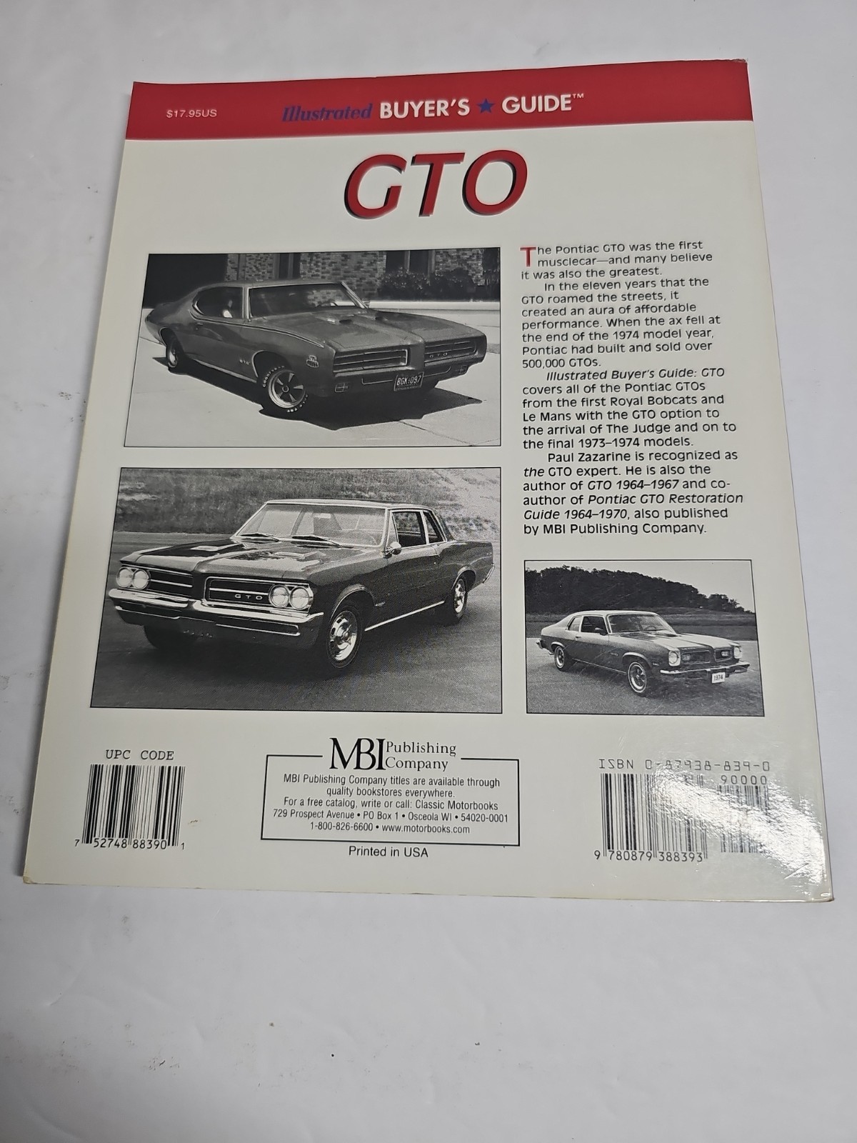 Illustrated Buyer’s Guide GTO by Zazarine, Pontiac GTO 1964-1974 & Royal Bobcat