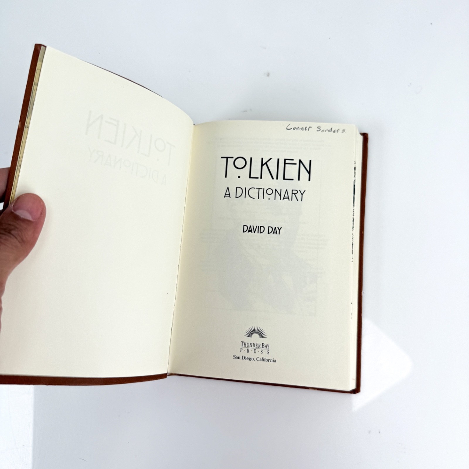 TOLKIEN A Dictionary – David Day Illustrated Guide Flexi Bound Faux Leather