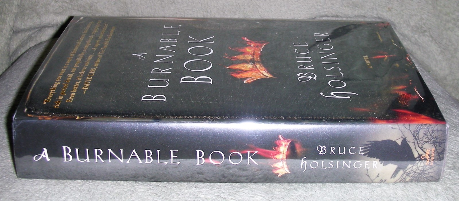 A BURNABLE BOOK by Bruce Holsinger 2014 HC/DJ ~ 1st Edition 1st Printing + Cover