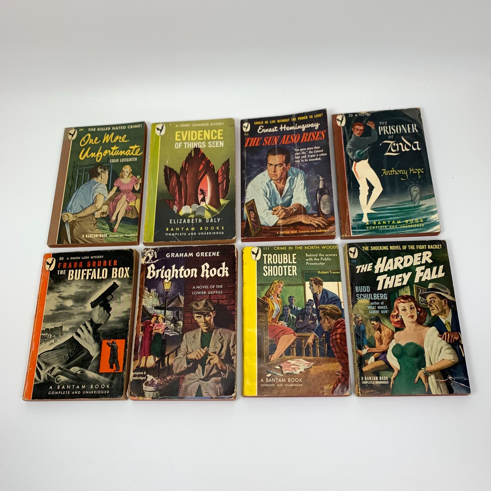 Vintage Bantam Paperbacks 1940s – Acceptable to Good Condition – Lot of 8