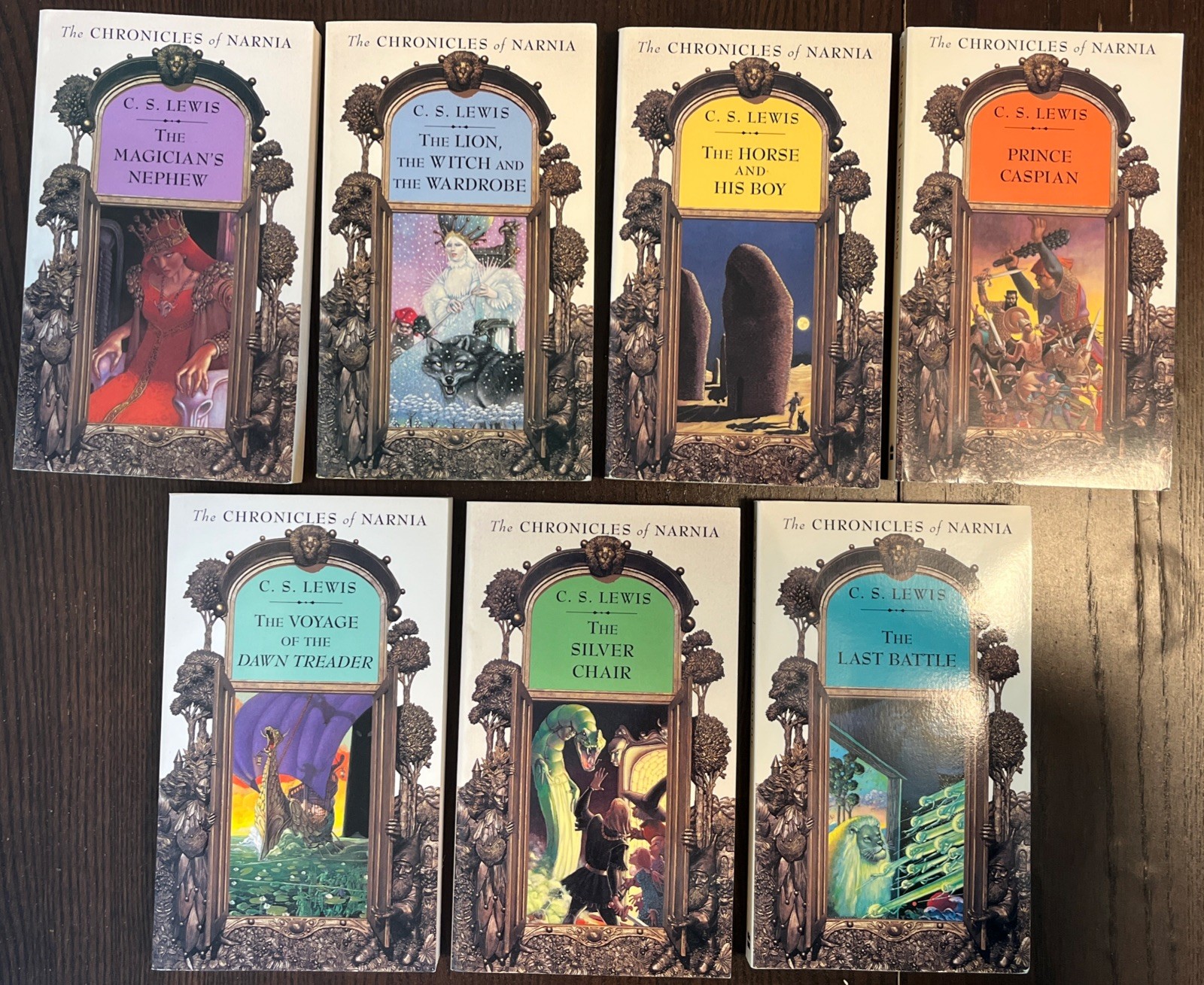 The Chronicles of Narnia Paperback Vintage Set C.S Lewis 1994 Anniversary Edt