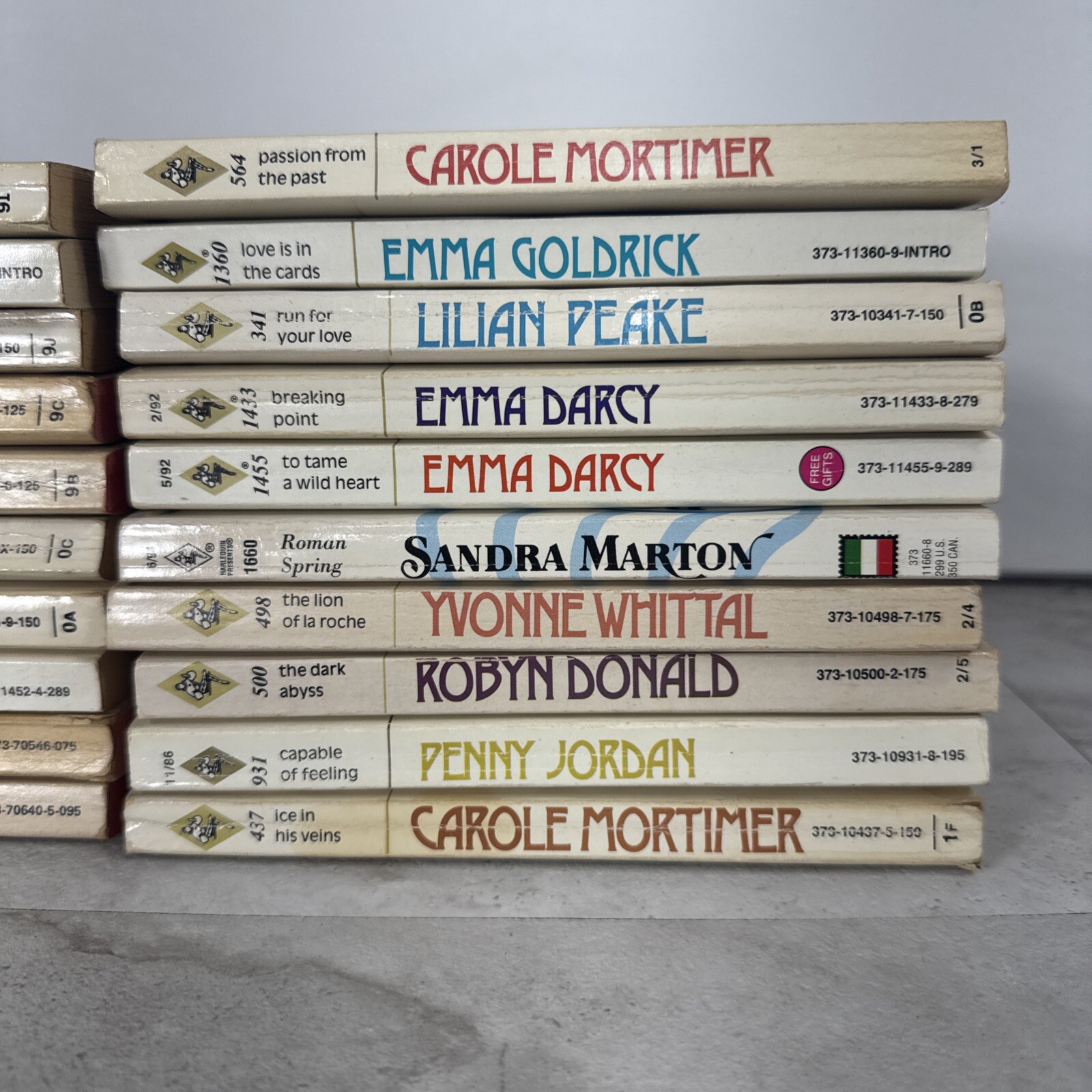 Lot of 20 Harlequin Presents Romance Paperback Books Vintage 1496