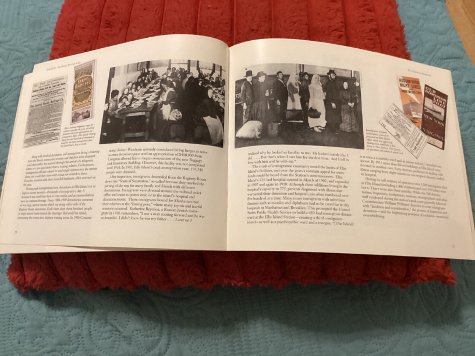 ELLIS ISLAND, OFFICIAL SOUVENIR GUIDE, 40 PAGES by B. COLIN HAMBLIN/FREE P & H