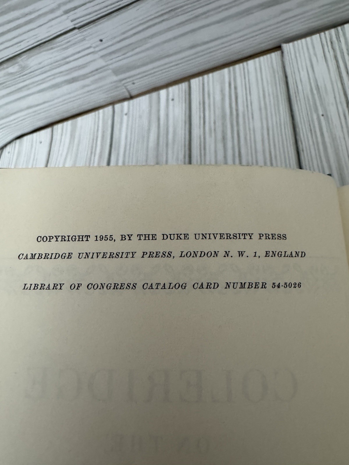 Coleridge on the Seventeenth Century Brinkley 1955 HC Duke Univ Press