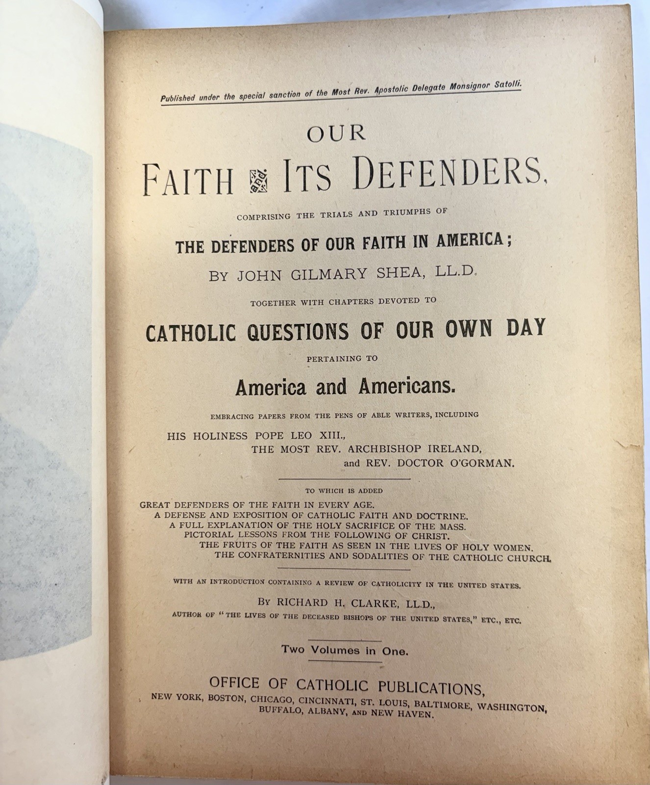 Our Faith and its Defenders 1893 John Carroll