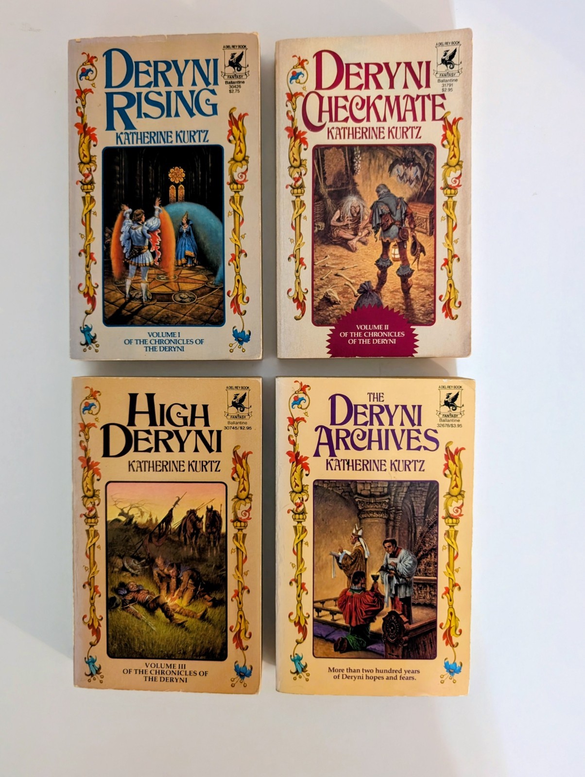 Katherine Kurtz Deryni Series Lot 4 PB Books Del Rey 1980s Fantasy