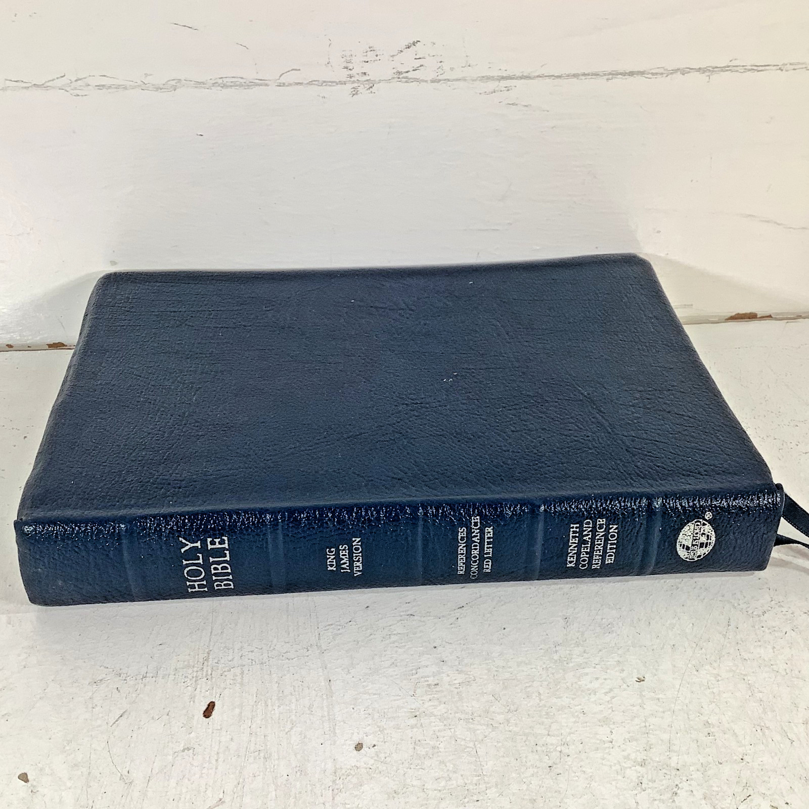 Holy Bible Kenneth Copeland Reference Edition KJV Genuine Leather 1991 VG