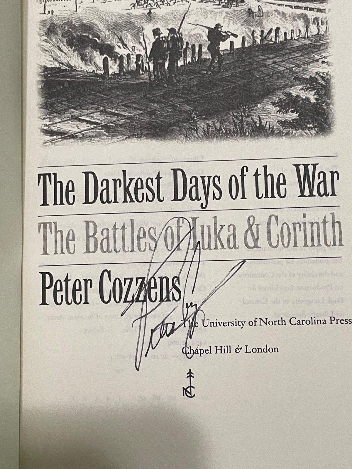 Peter Cozzens The Darkest Days of the War Signed 1st Edition Never Read