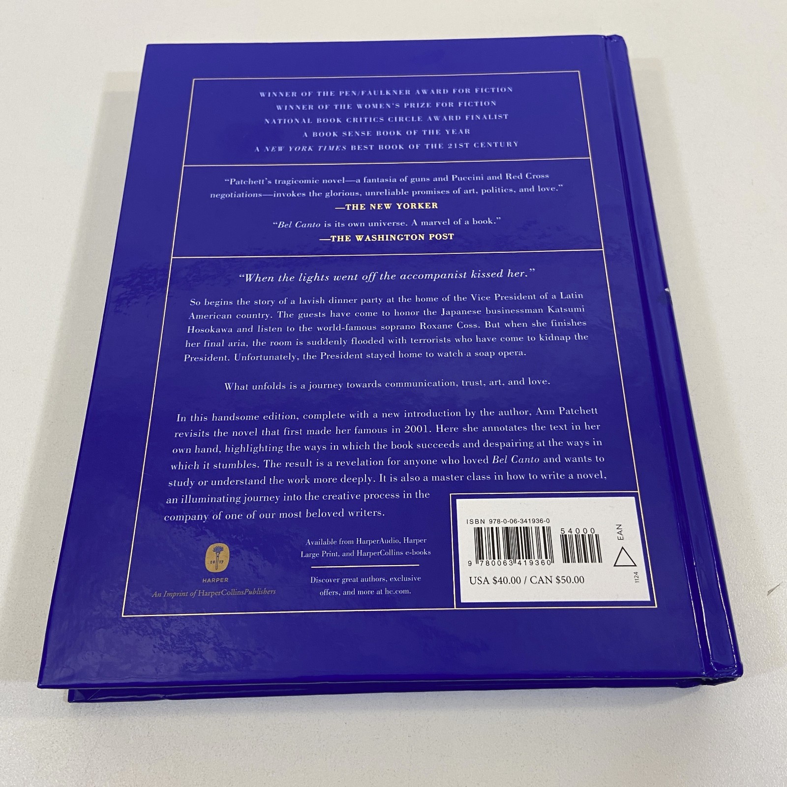 Ann Patchett Bel Canto Annotated Signed 1st Edition 2024 Novel Harper Collins