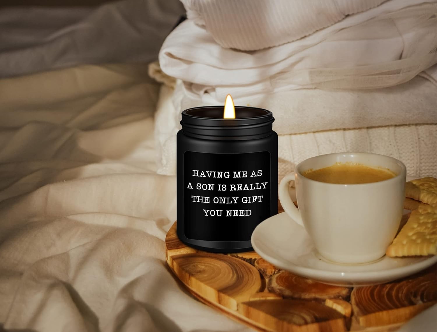 Having Me As A Son Candle – 9 oz Lavender Gift for Mothers, Fathers, and Beyond