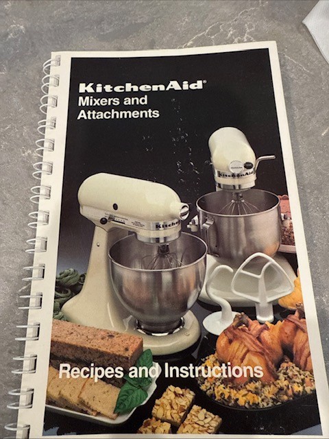 KitchenAid Mixers & Attachments Recipes Instructions Book F-9413H (K487) Free Sh