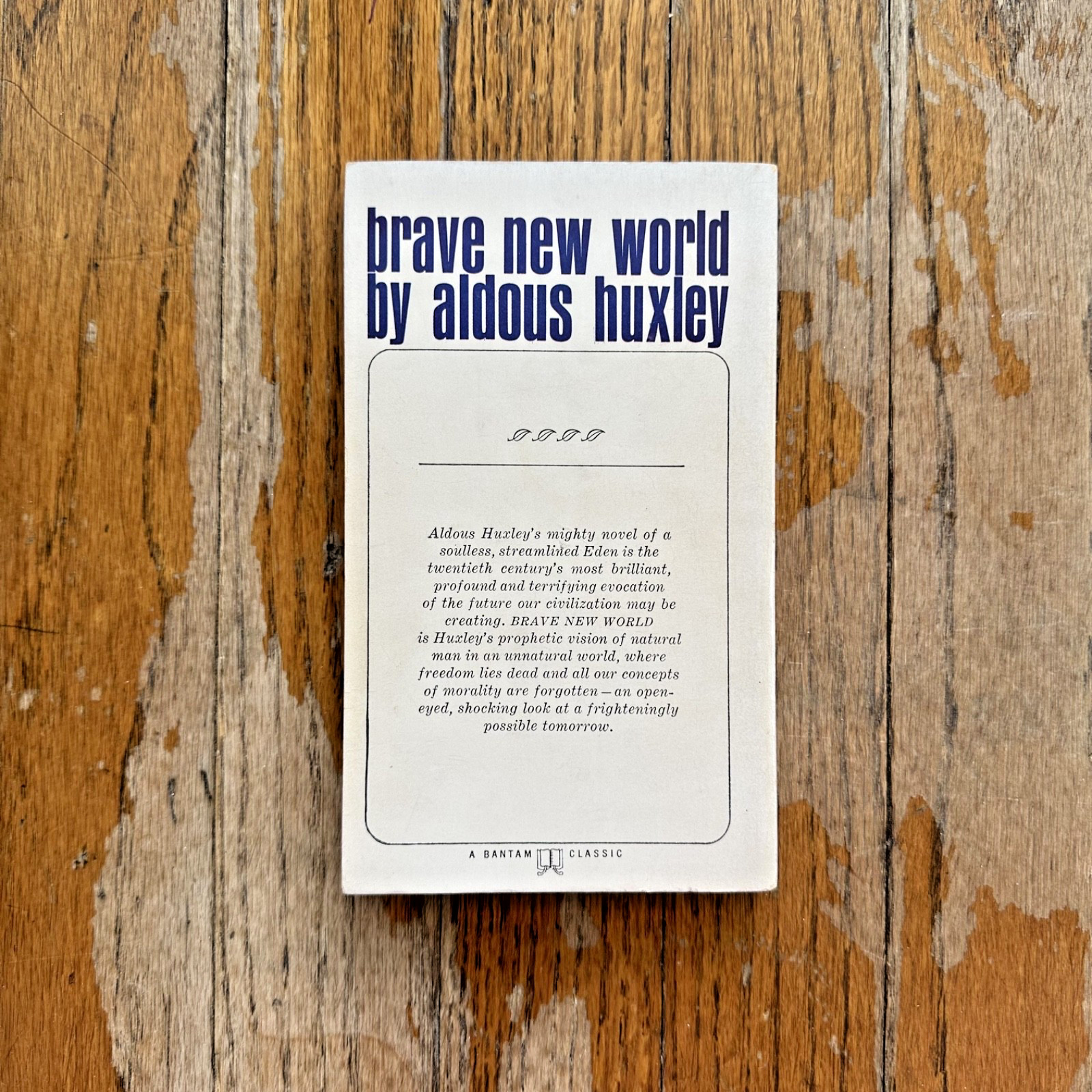 Aldous Huxley BRAVE NEW WORLD Order Dystopian Bantam Classic 33rd PB 1967