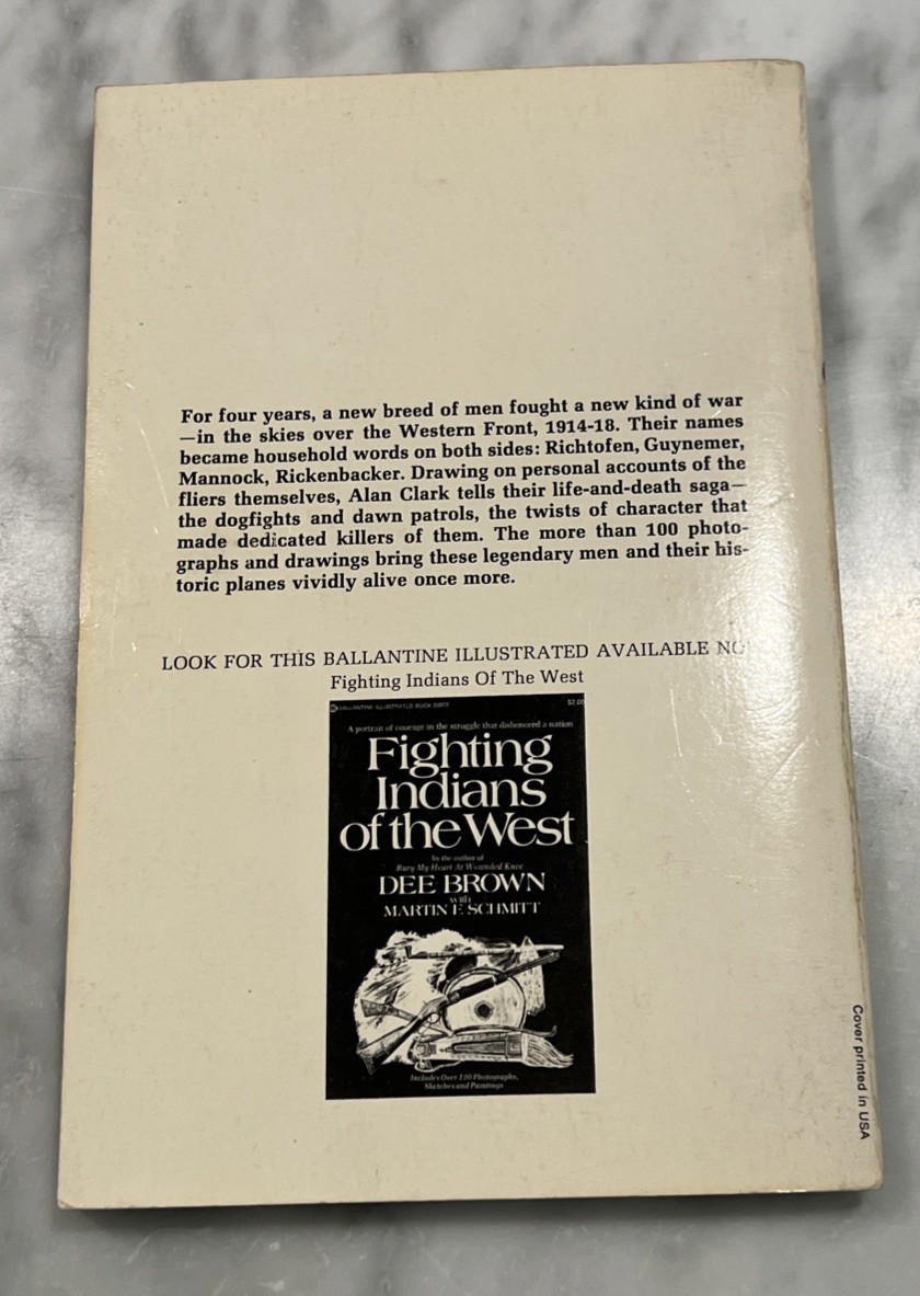 Aces High Paperback Alan Clark 1974 1st Edition WW1 Fighter Pilots Narrative