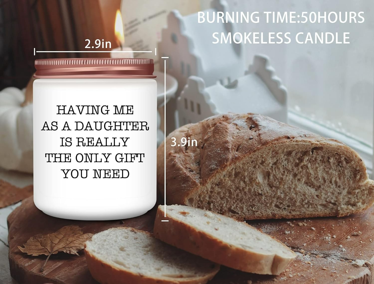 Thoughtful Gifts for Mom & Dad – 9 oz Lavender Candle with Funny Message