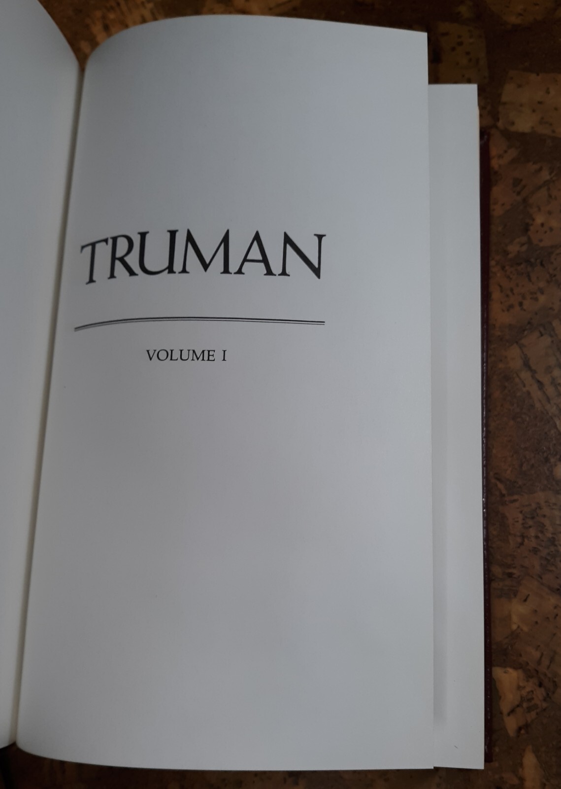 TRUMAN David McCullough SIGNED Easton Press Volume 1 *PAGE EDGE DAMAGE*