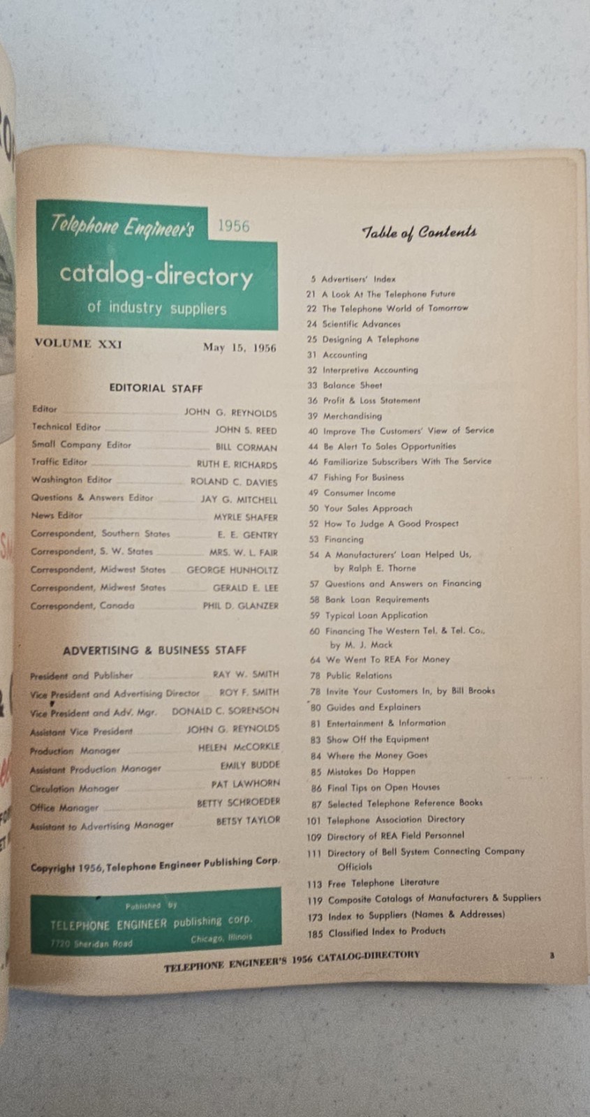 1956 Telephone Engineers Catalog – Directory of Industry Suppliers – 306 Pages