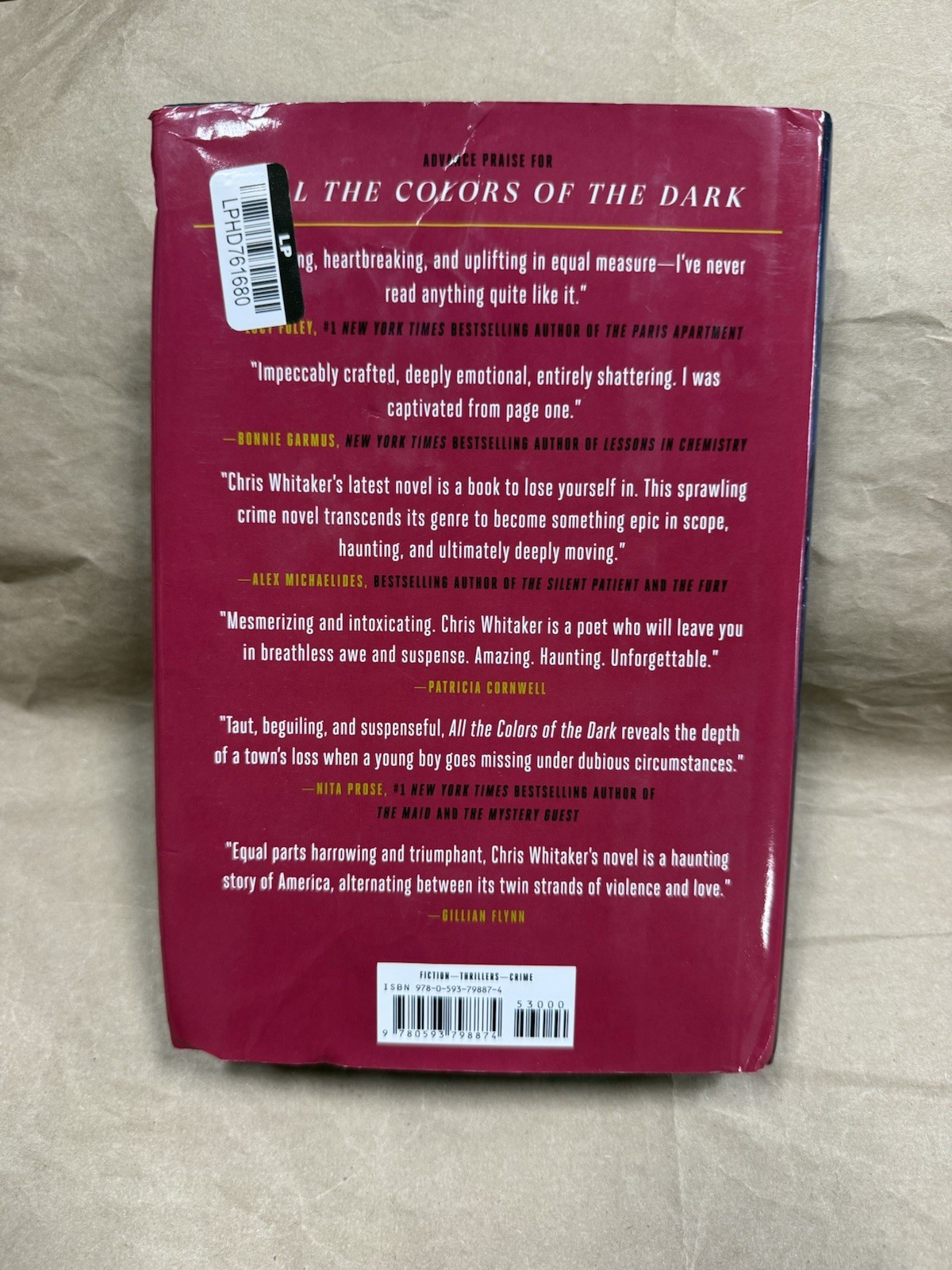 Chris Whitaker – All the Colors of the Dark Hardcover SEE DESCRIPTION