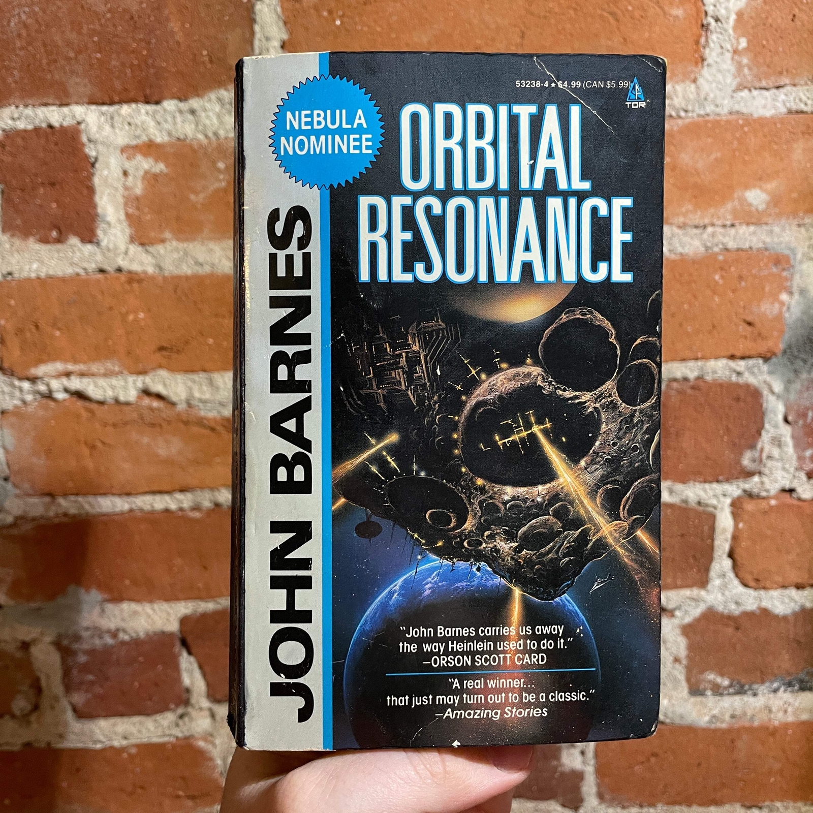 Orbital Resonance – John Barnes – 1992 Tor Books Paperback – Bob Eggleton Cover