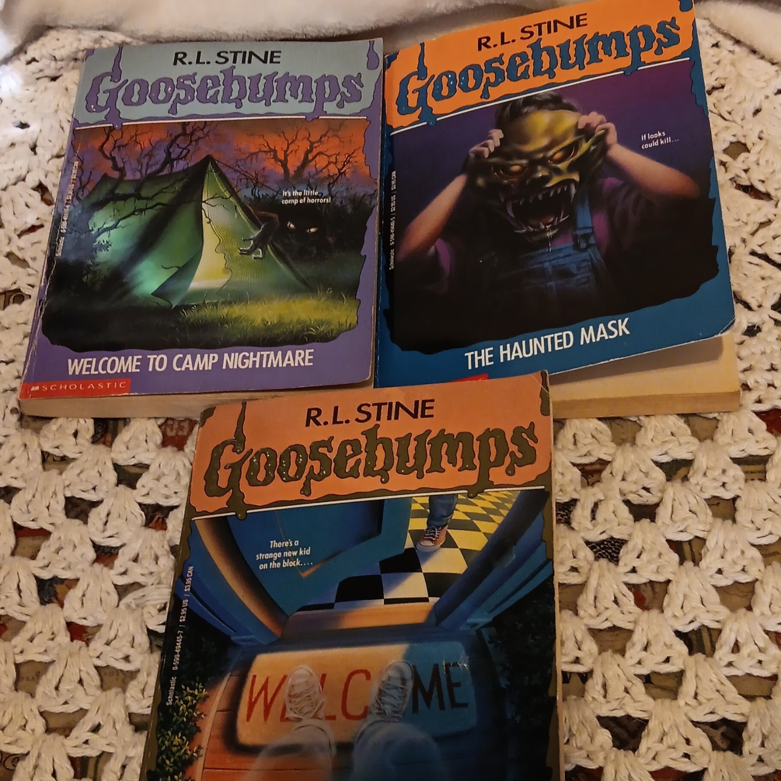 R.L. Stine Goosebumps Lot of 7 Paperback Horror Kids Novels Monsters Ghosts