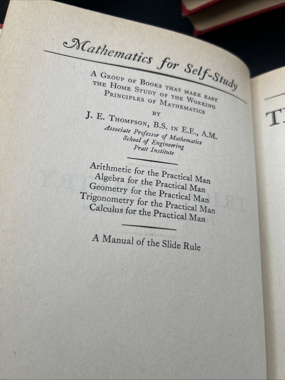 Mathematics for Self Study Complete 5 Vol Set 1946 Thompson Practical Man 2nd Ed