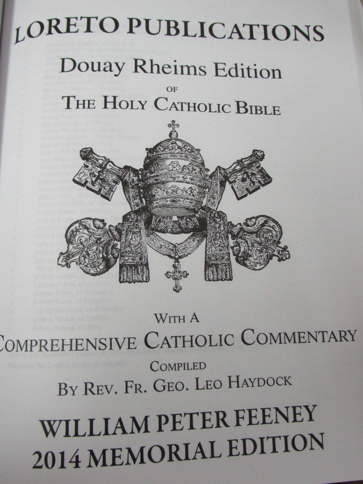 Hardback Douay Rheims Haydock Holy Bible in English