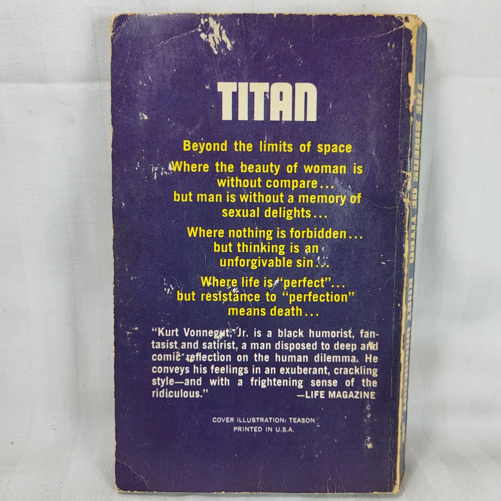 The Sirens of Titan Paperback BOOK by Kurt Vonnegut Jr Dell First Edition 1966