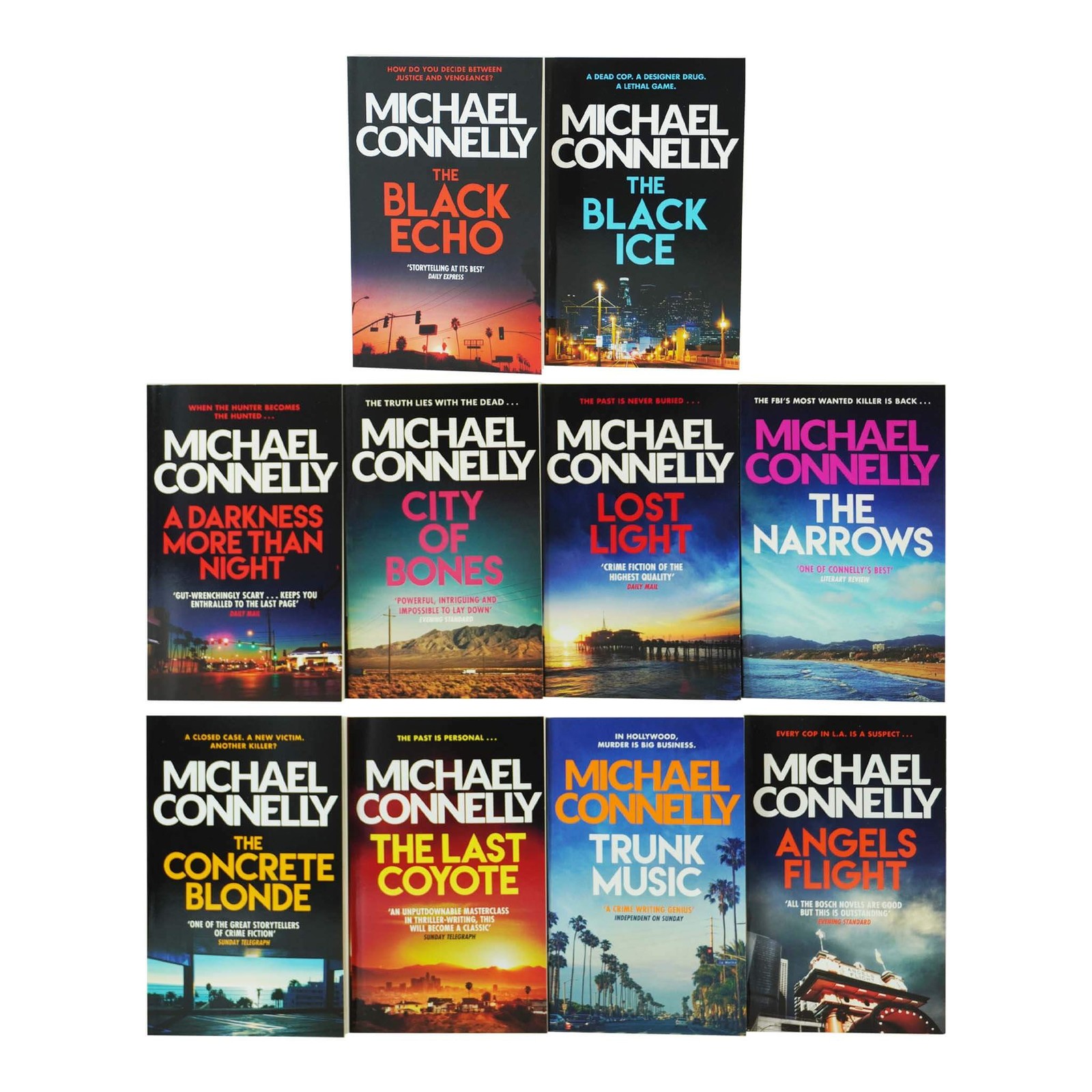 Harry Bosch by Michael Connelly: Books 1-10 Collection Set – Fiction – Paperback