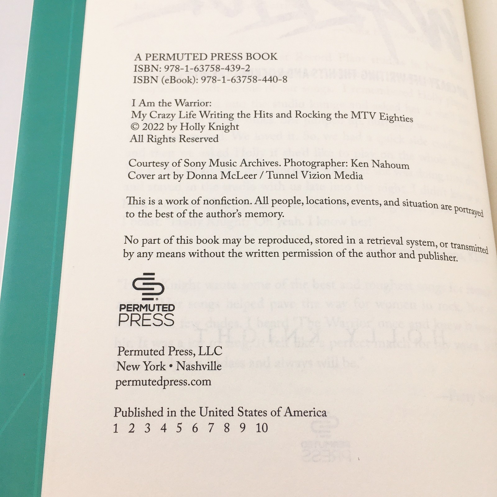 SIGNED I Am The Warrior By Holly Knight Permuted Press First Printing 2022