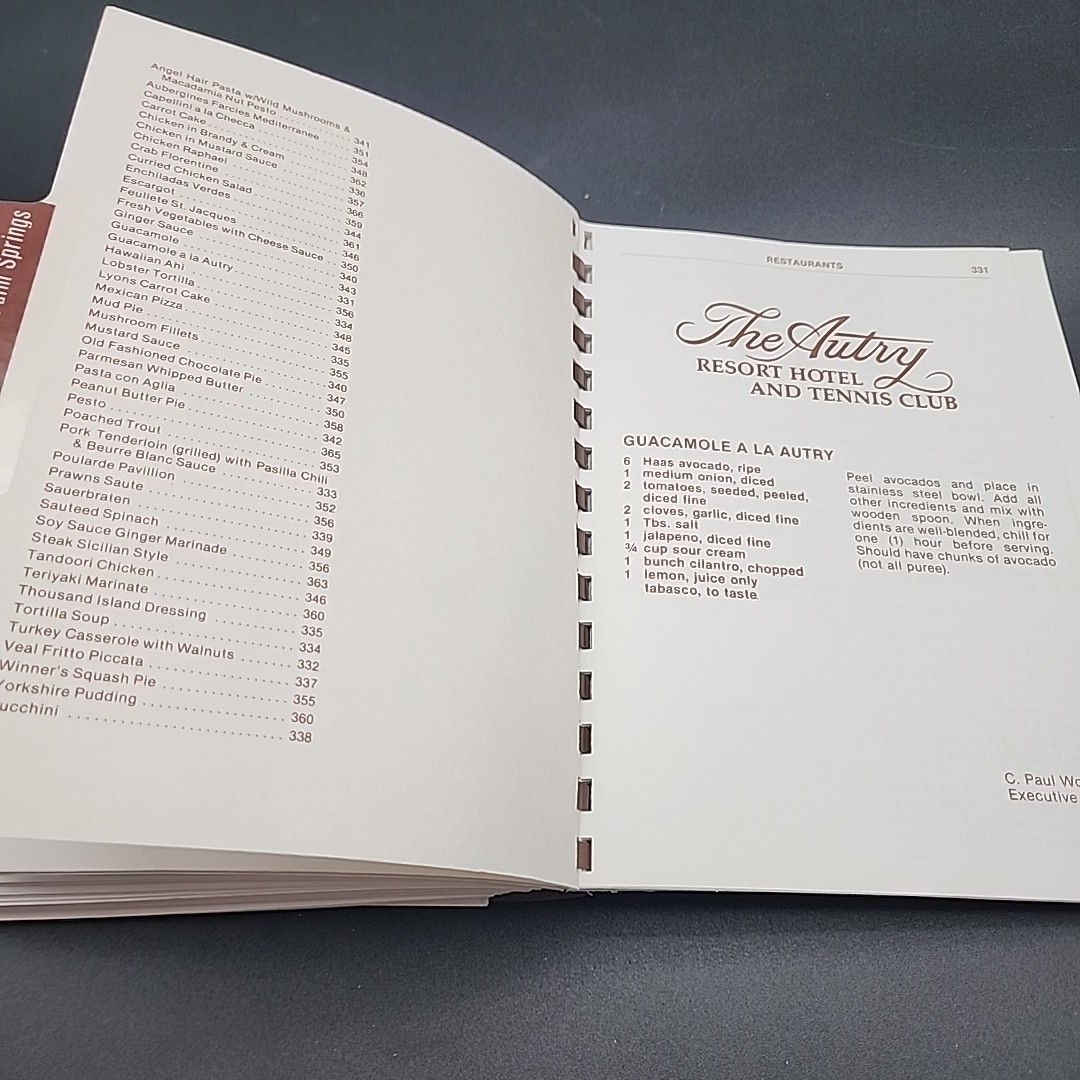 Vintage COOKBOOK A Taste Of Palm Springs 1979 Spiral Benefit Cookbook 390 Page