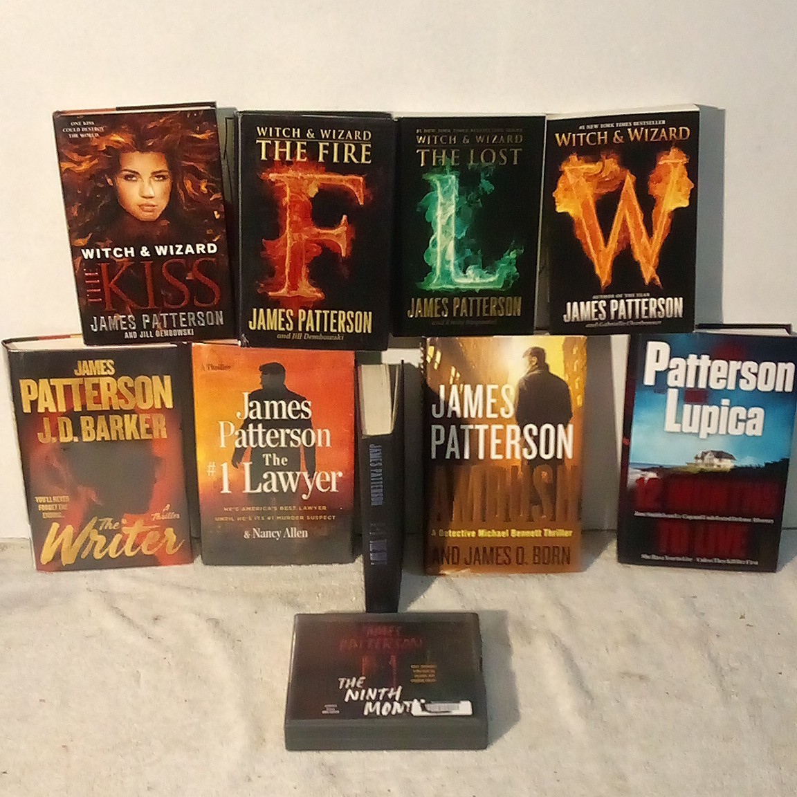 Lot of 8 James Patterson Mixed Books PB & HC + 2 Bonus CD AUDIOBOOKS!