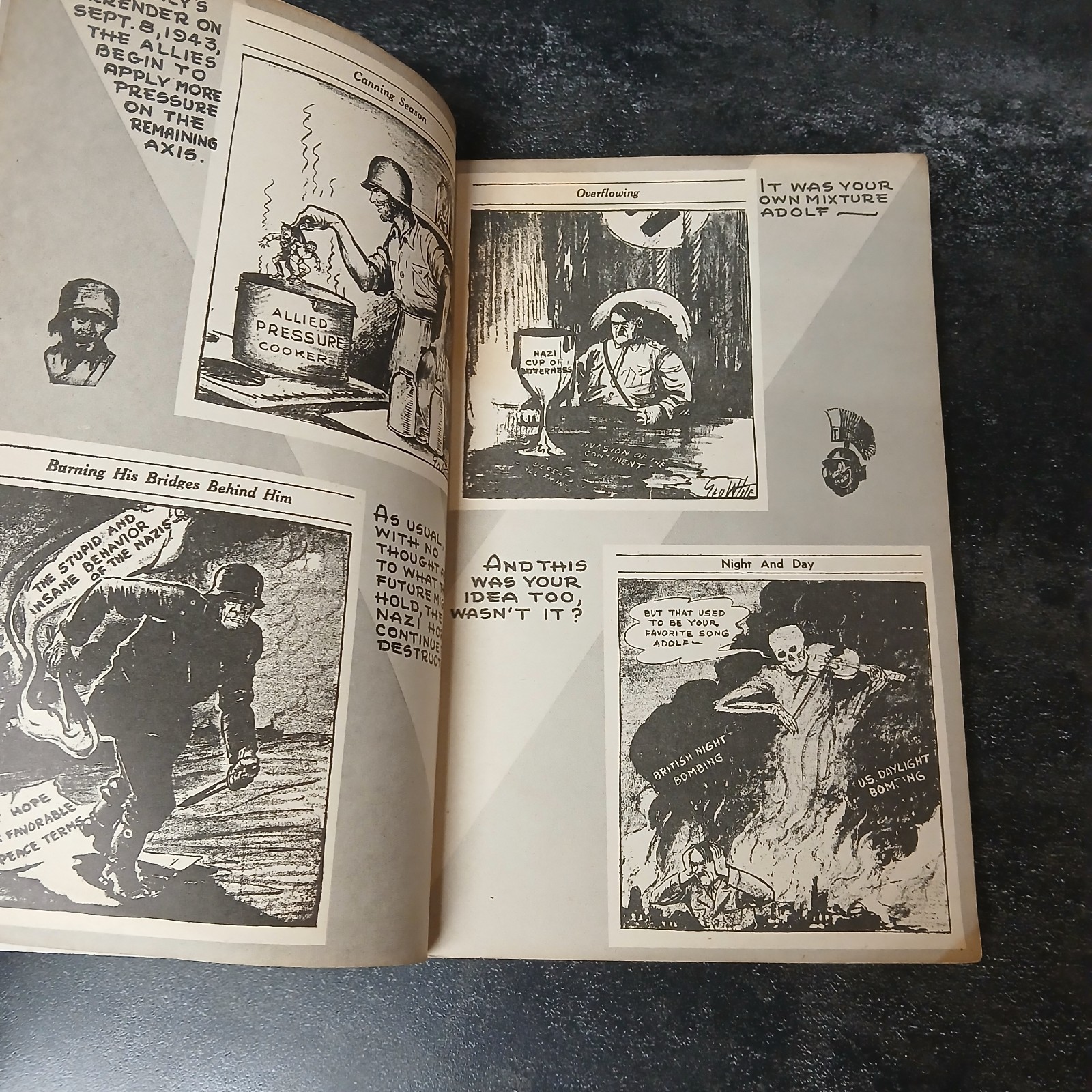 The War in Black with White Book 2 – Vintage WWII Cartoon Compilation Geo White