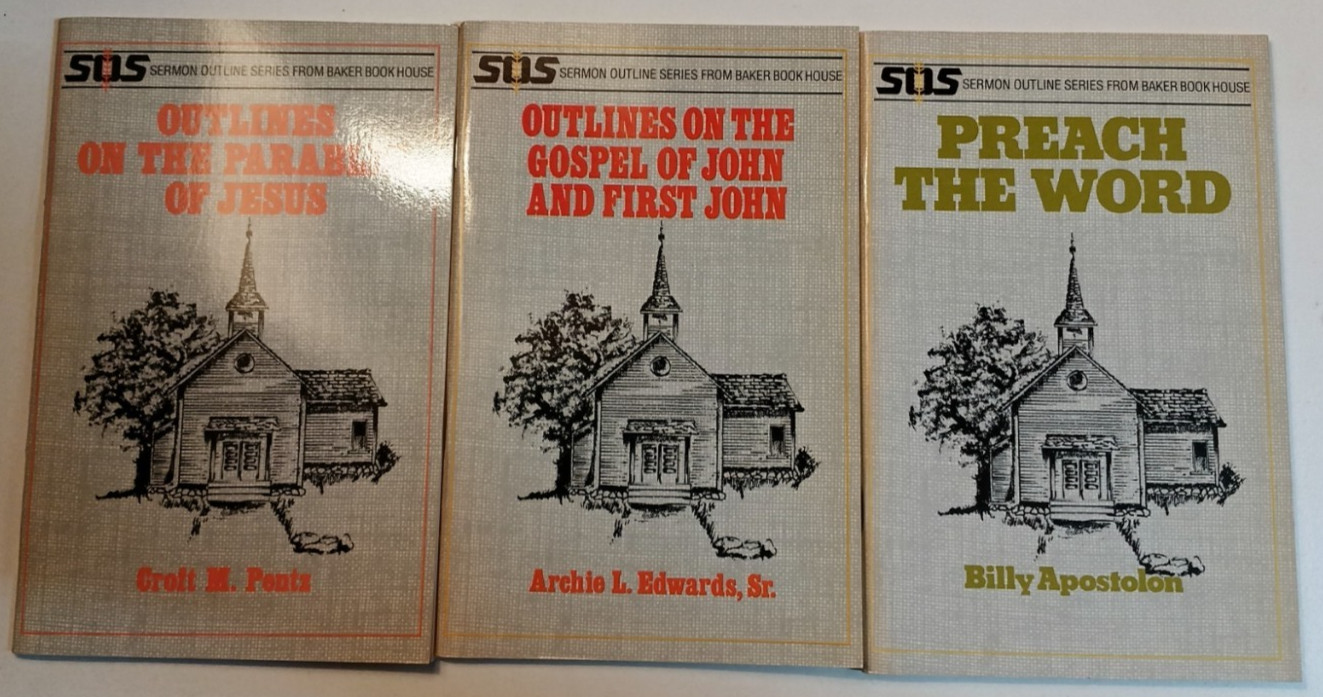 Sermon Outline Series lot of 5 (Baker Book House, 1980-1983) PB