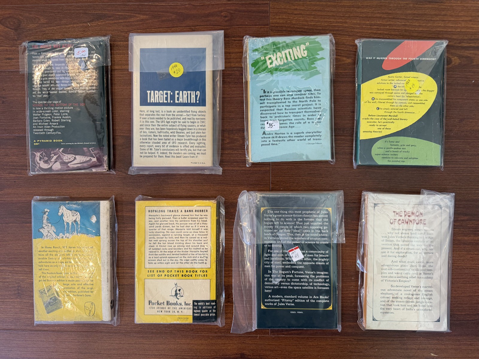 Vintage Fiction Novels Lot Of 8 Paperback Books 1940s – early 1980s