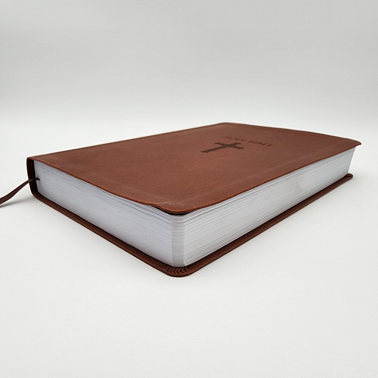 Super Giant Print Bible NKJV Brown Imitation Leather Thomas Nelson Red Letter
