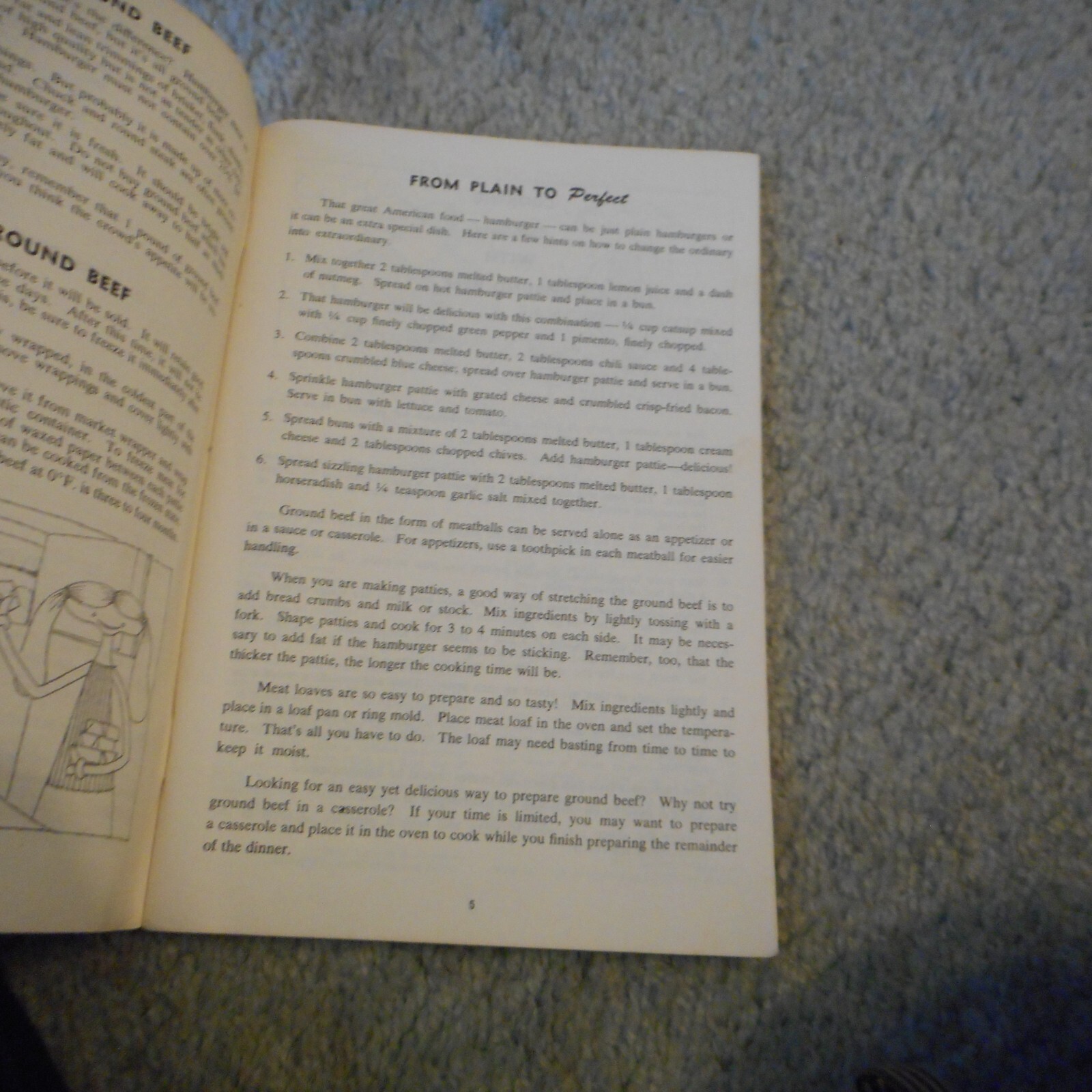 1967 Ground Beef Cookbook 500 Recipes Paperback 124 Pages