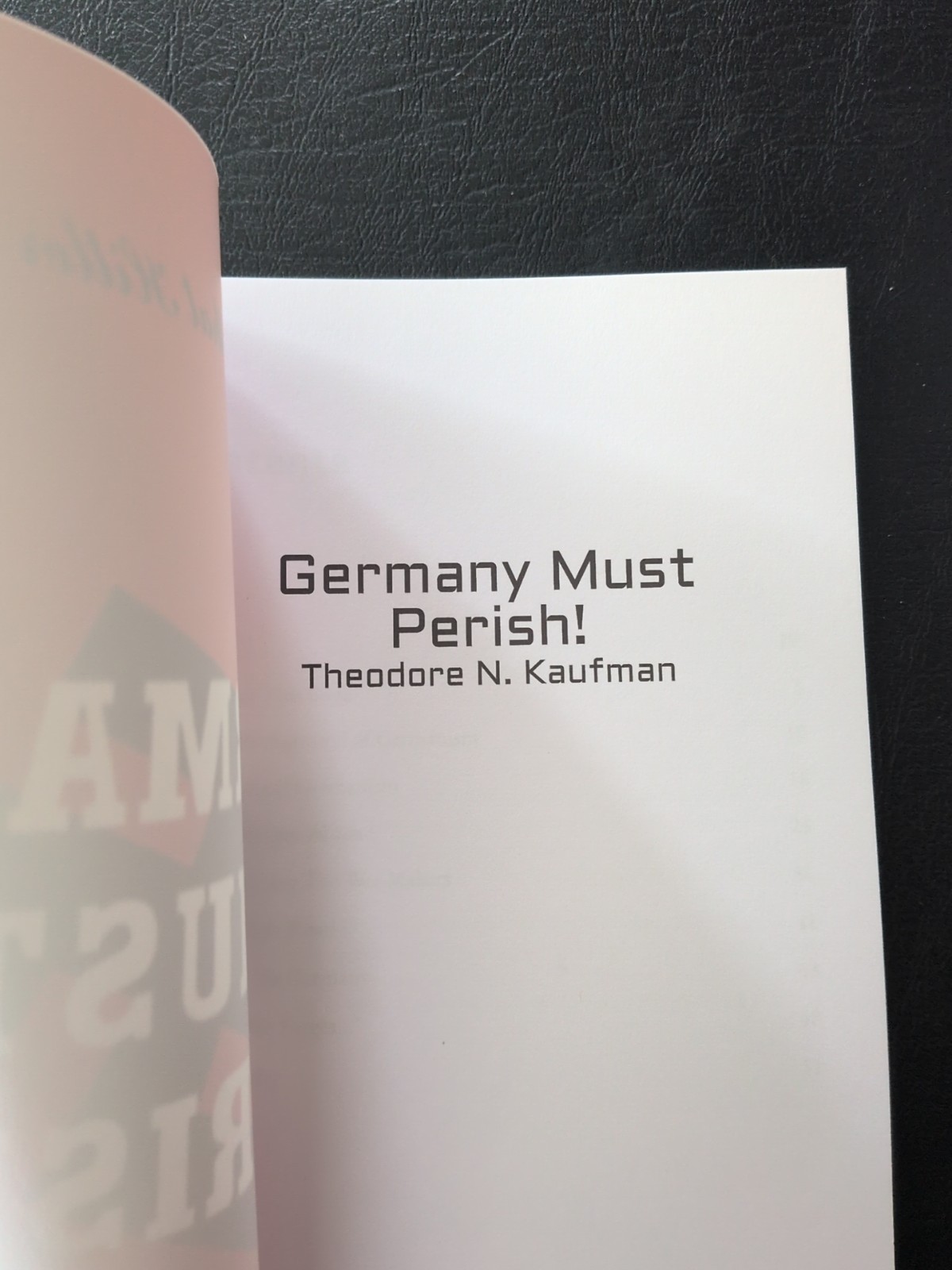 Germany Must Perish! by Theodore N. Kaufman (2018, Trade Paperback)