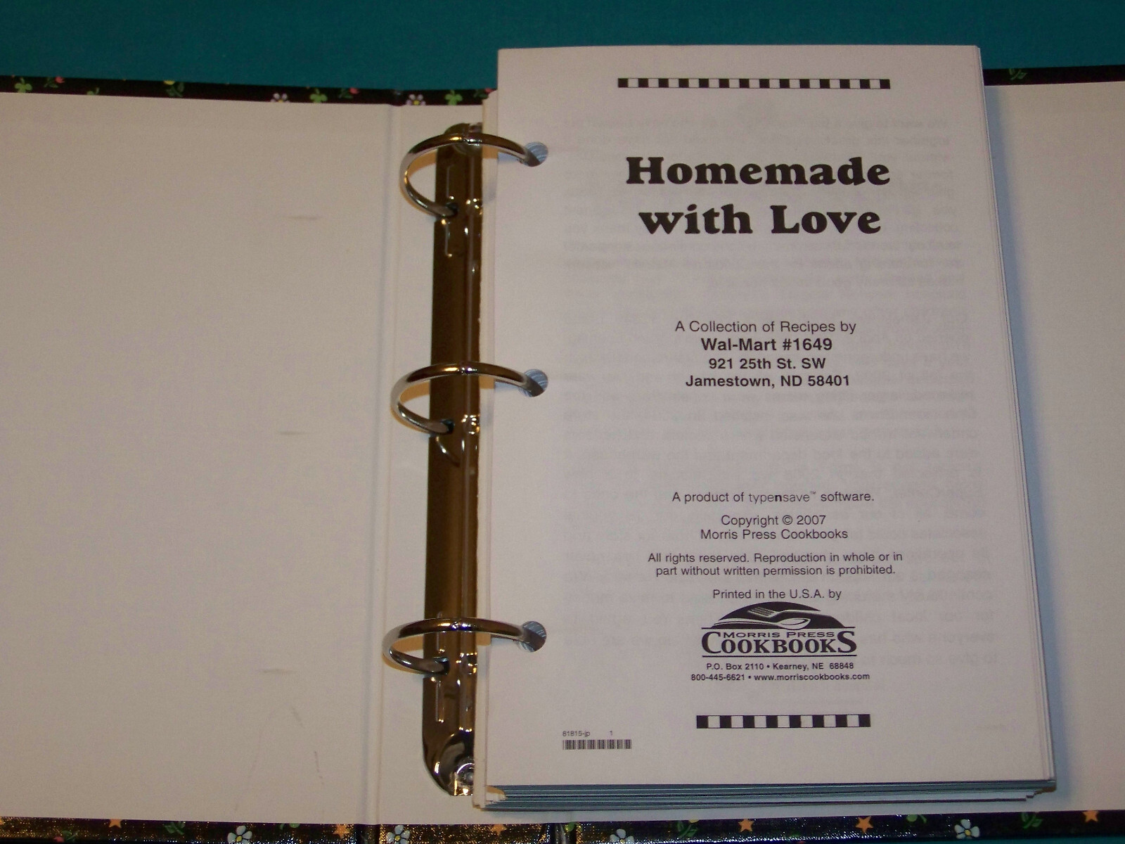 Wal-Mart #1649 Jamestown ND Cookbook 2007 North Dakota local recipes 356 pages