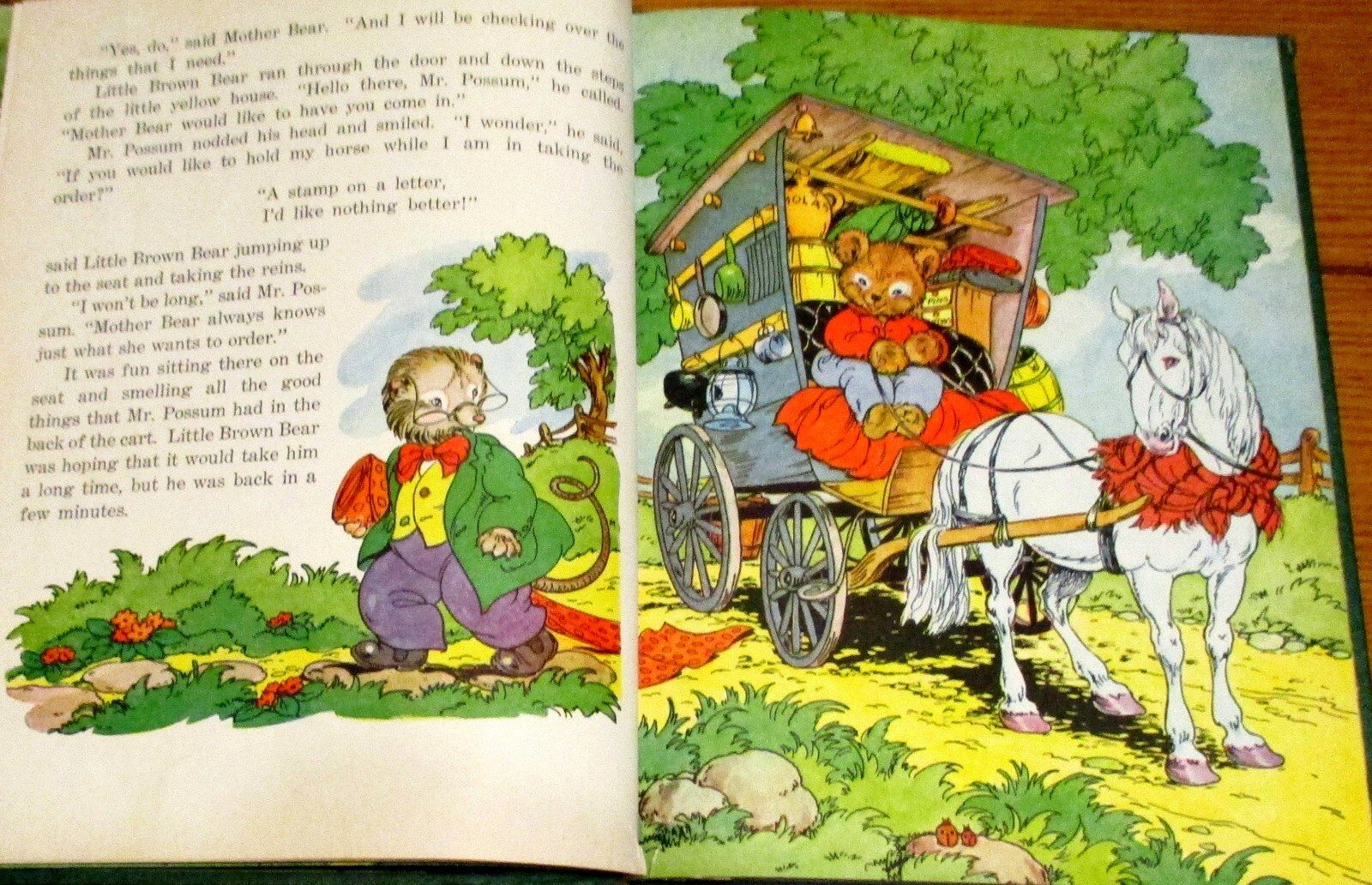 1952 Little Brown Bear And His Friends by Elizabeth Upham H/C 56 pages