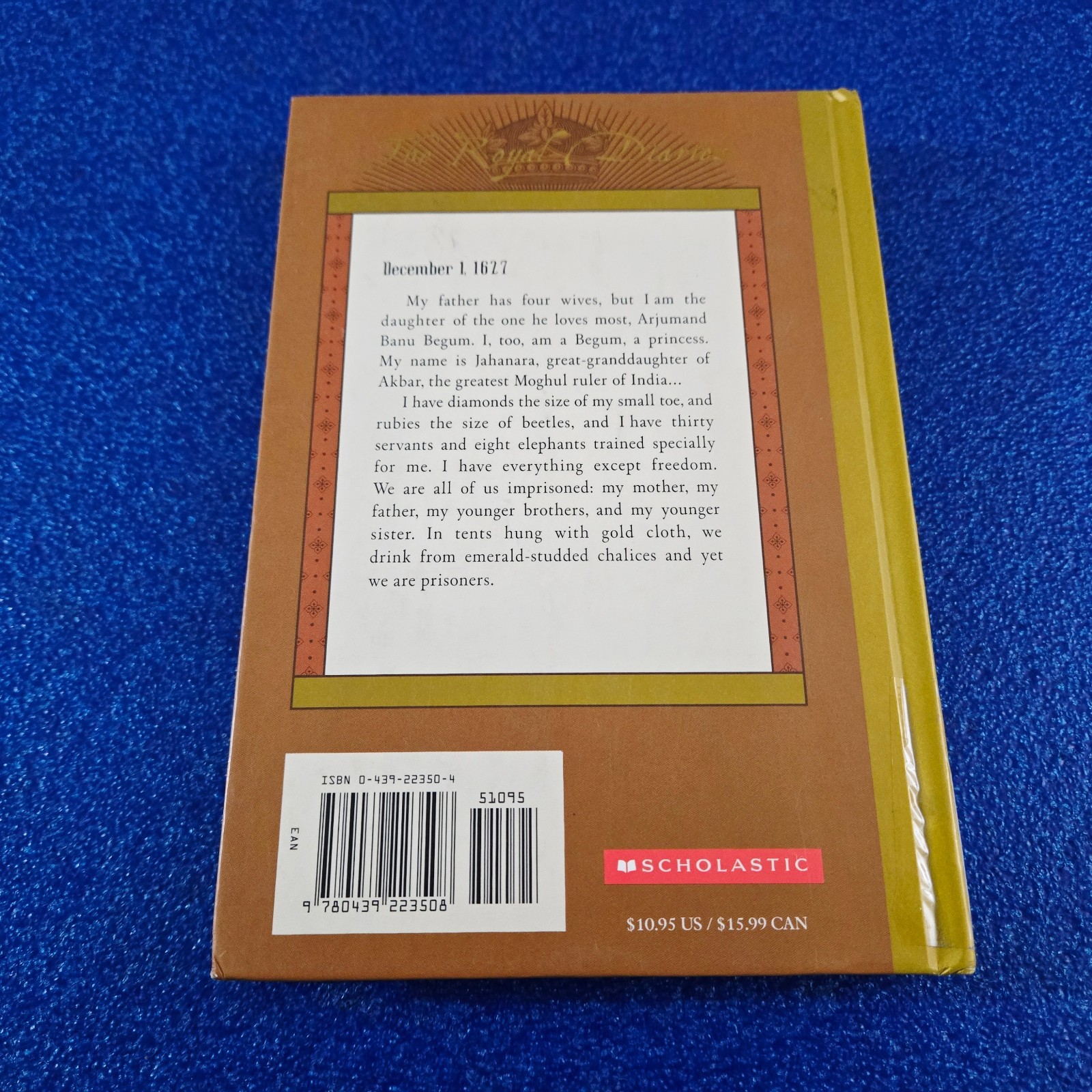 THE ROYAL DIARIES: JAHANARA PRINCESS OF PRINCESSES HARDCOVER FREE SHIPPING