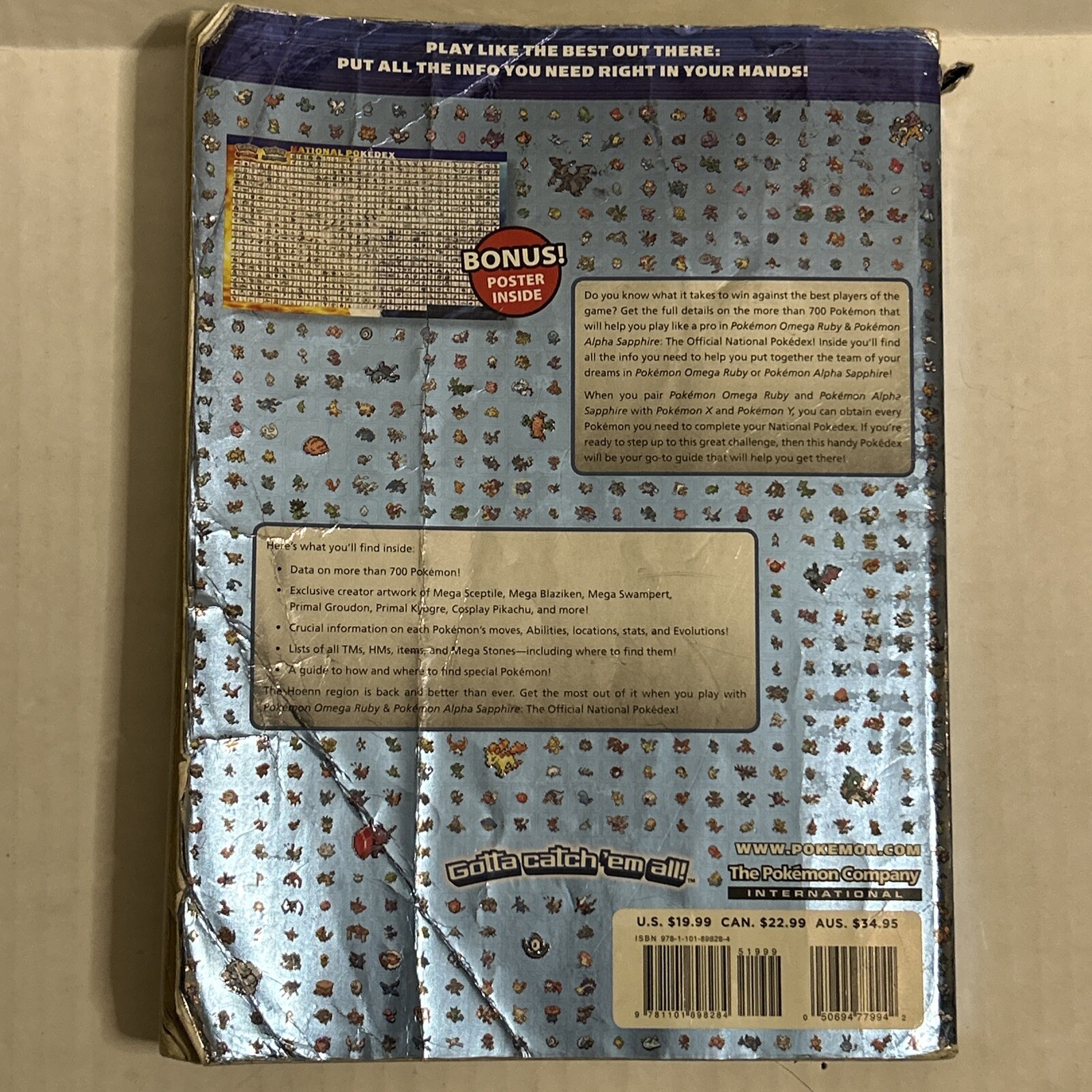 Pokemon Official National Pokedex Book Omega Ruby Alpha Sapphire No Poster