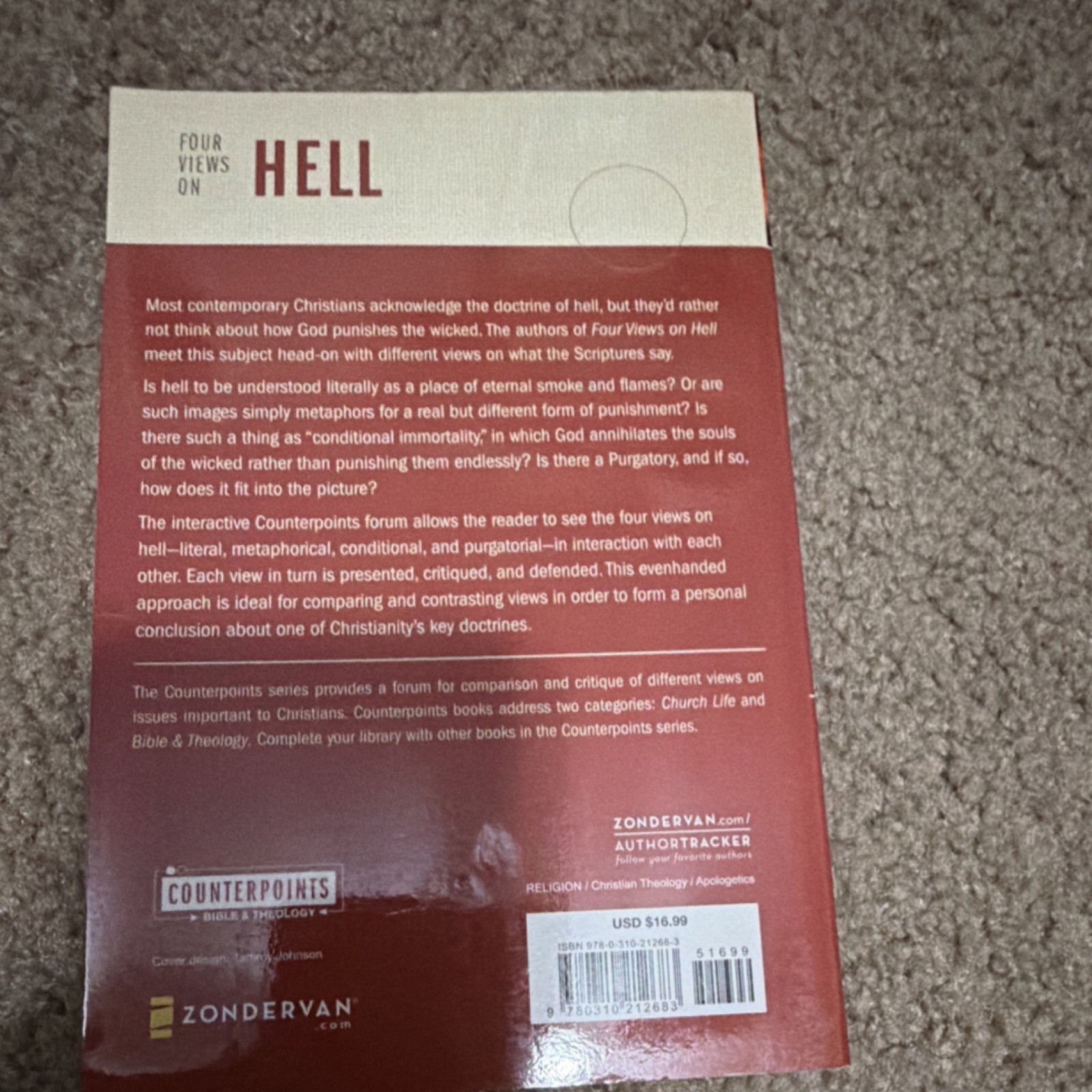 Four Views on Hell John F. Walvoord Zachary J. Hayes Zondervan PB Counterpoints