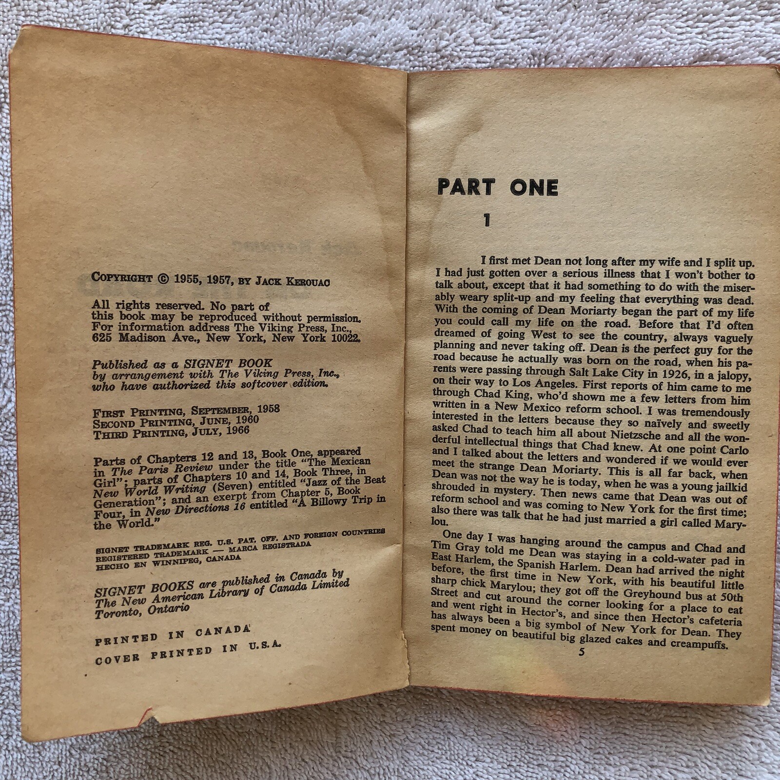 Jack Kerouac On the Road Signet Beat Generation Bible Rare PB T2937