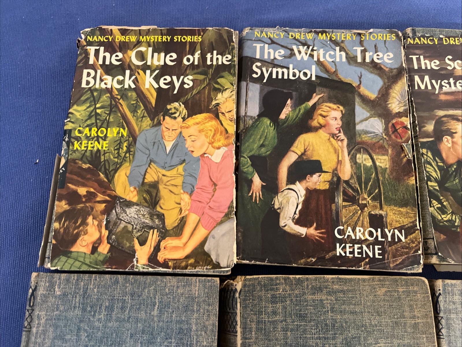 Lot of 6 Nancy Drew by Carolyn Keene Vintage Books. HC From 1940, 50 And 60.