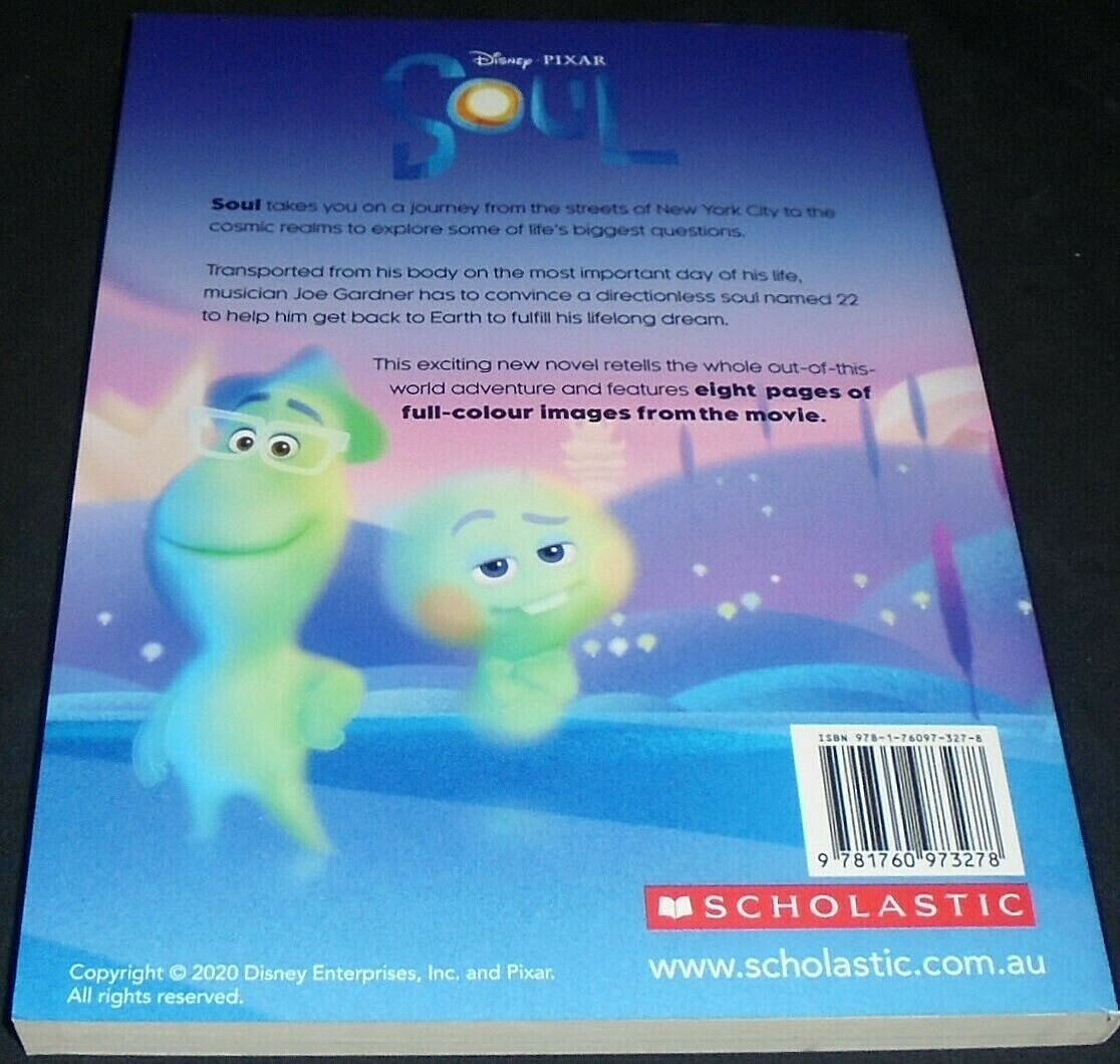 DISNEY PIXAR SOUL BOOK (THE MOVIE NOVEL) 14CM X 19CM BRAND NEW