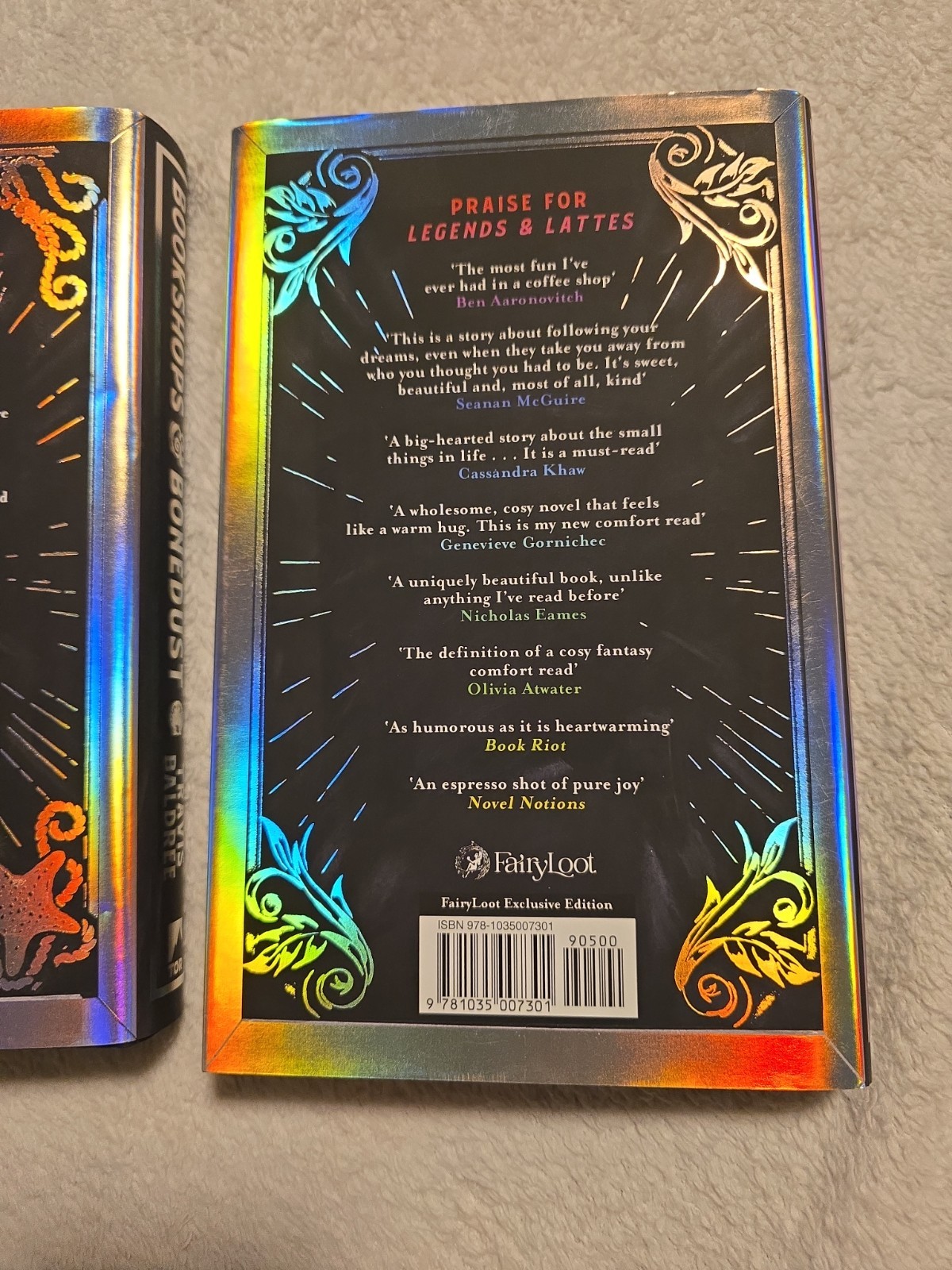 Fairyloot Legends & Lattes Bookshops & Bonedust Travis Baldree Signed