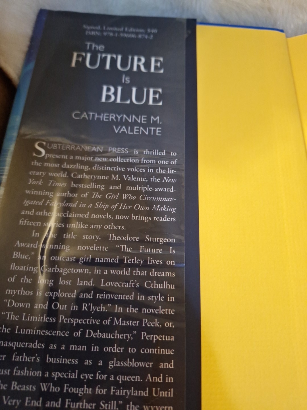 The Future Is Blue Hardcover Book No. 816 Of 1250- Catherynne M. Valente SIGNED✨
